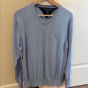 Tommy Hilfiger Men's Sky Blue V-Neck Sweater